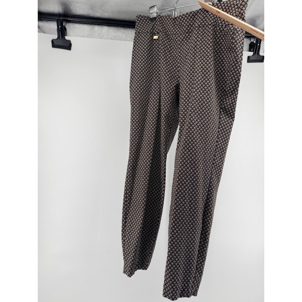 LC by Laura Cruz Womens Size 14 Geometric Diamond Print Stretch Pull On Pants